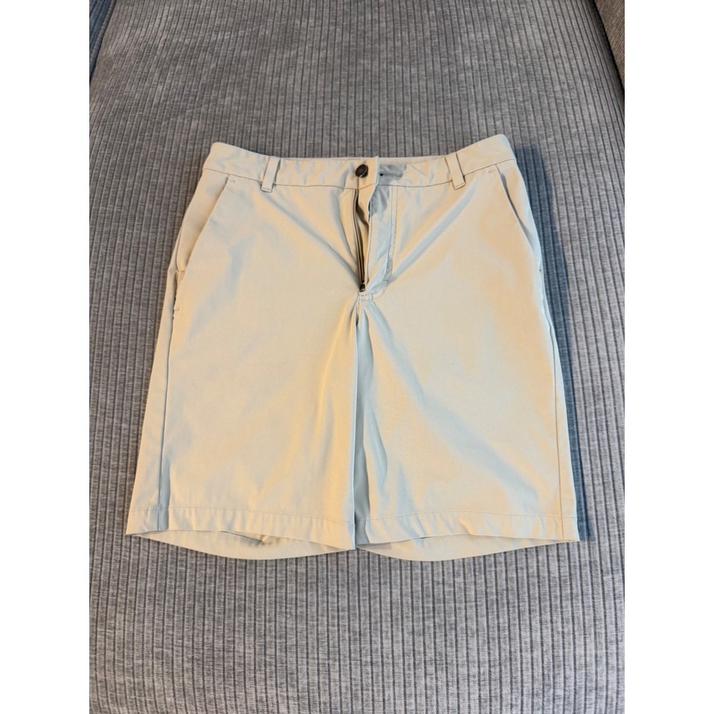 VRST Mens Limitless Chino Shorts Khaki Tan Size 30 Stretch Golf Performance